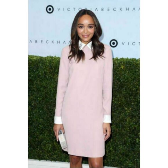 New Victoria Beckham Easter bunny rabbit collar pink mini dress XS - Picture 3 of 6